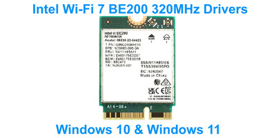Intel Wi-Fi 7 BE200 320MHz Drivers 23.20.0.4