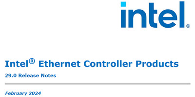 Intel Ethernet Lan Controller Drivers версия 29.0