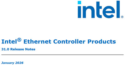 Intel Ethernet Lan Controller Drivers Release 31.0