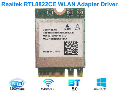 Realtek RTL8822CE Wireless LAN PCIe Adapter Driver 2024.10.138.3