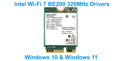 Intel Wi-Fi 7 BE200 320MHz Drivers 24.70.0.3