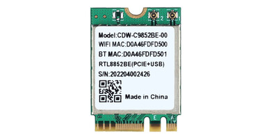 Realtek RTL8852BE WiFi 6 Wireless Lan Card Driver 6001.15.158.601