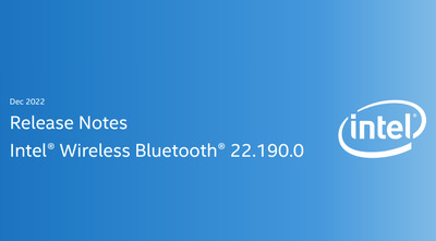 Intel Wireless Bluetooth Software 22.190.0
