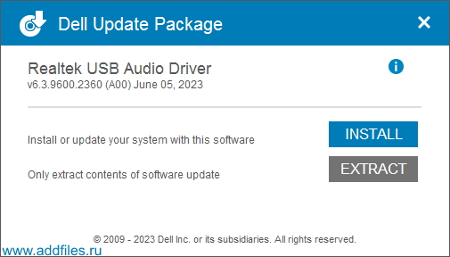 Realtek USB Audio Driver version 6.3.9600.2330 WHQL